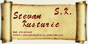 Stevan Kusturić vizit kartica